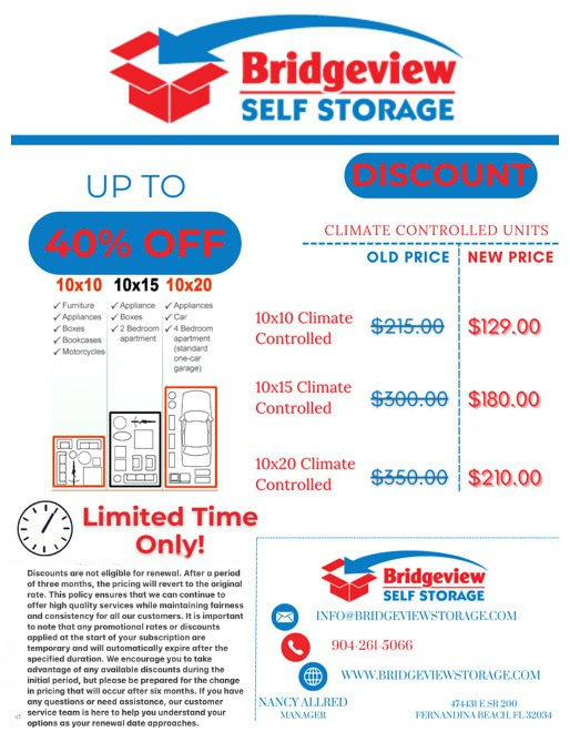 Self Storage Move In Specials
